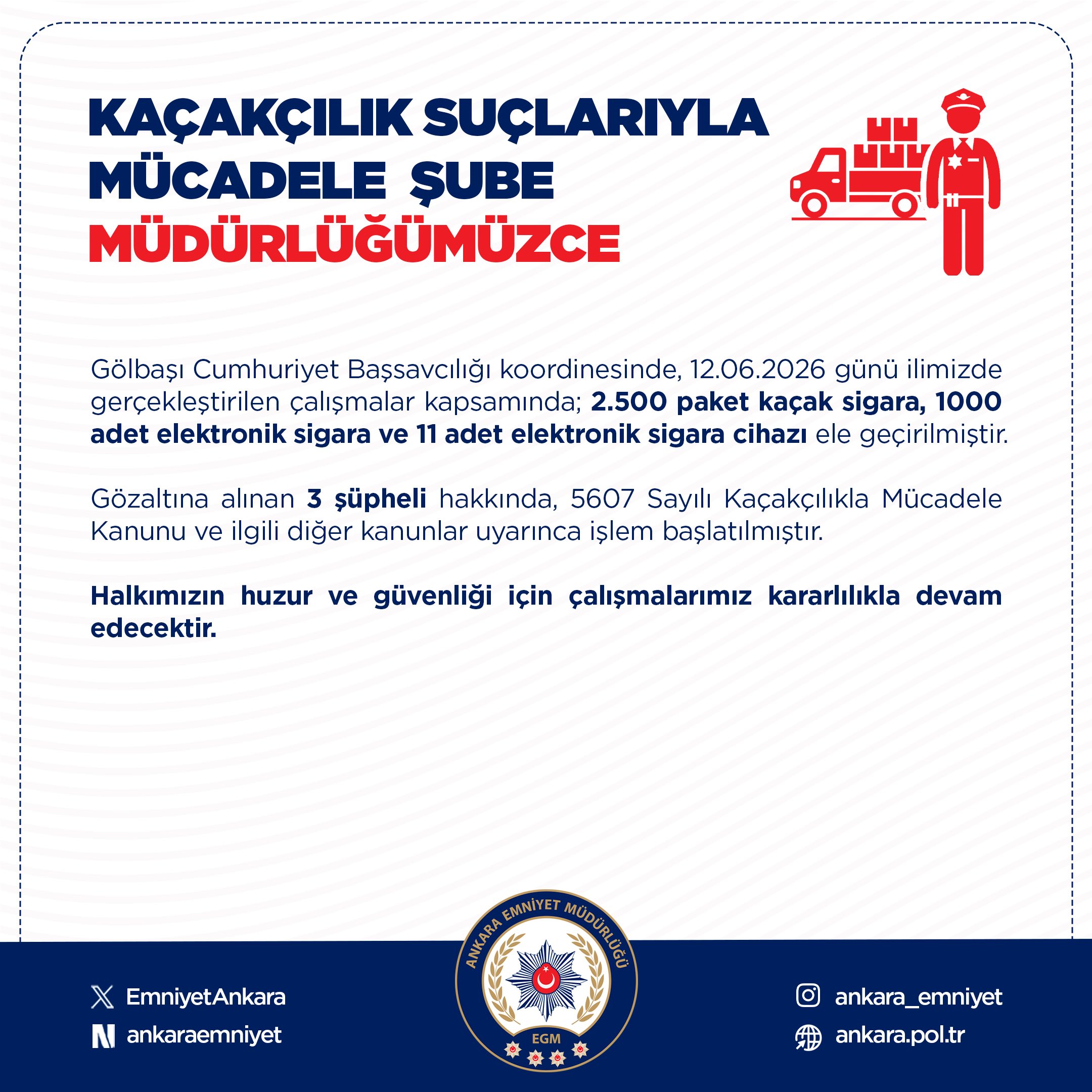 ANKARADA 2 BIN 500 PAKET KACAK SIGARA E 1360041 403809