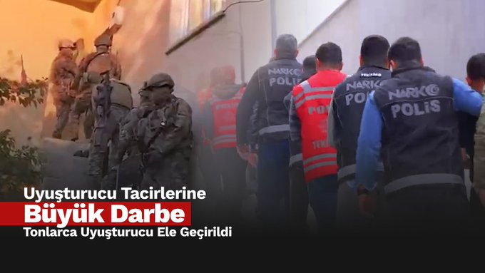 69 İlde Dev Narkotik Operasyonu: Son 1 Haftada 1 Ton 916 Kilogram Uyuşturucu Ele Geçirildi 1 HKXR3k2aYAAV60f